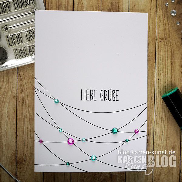 Karten-Kunst Quick Card Friday #13 – Gitternetz