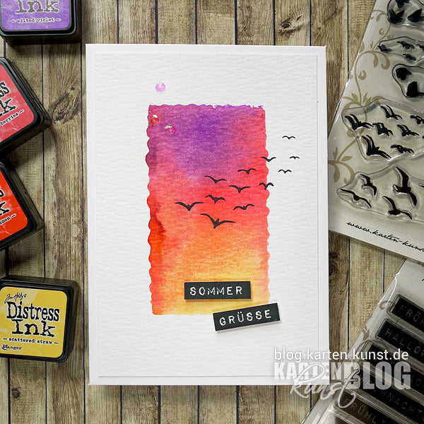 Karten-Kunst Quick Card Friday #15 – Stempeln mit Acrylblock