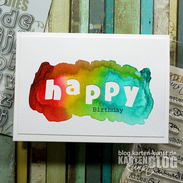 Karten-Kunst Quick Card Friday #19 – Happy Regenbogen