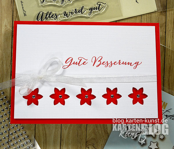 Karten-Kunst Quick Card Friday #18 – Blümchen-Reihe