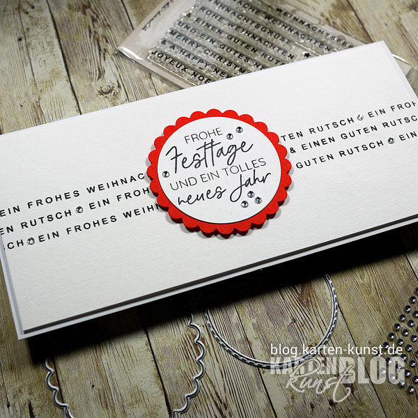 Karten-Kunst Quick Card Friday #21 & Stempel-Release: Weihnachten modern + Spruch-Kombinationen Weihnachten
