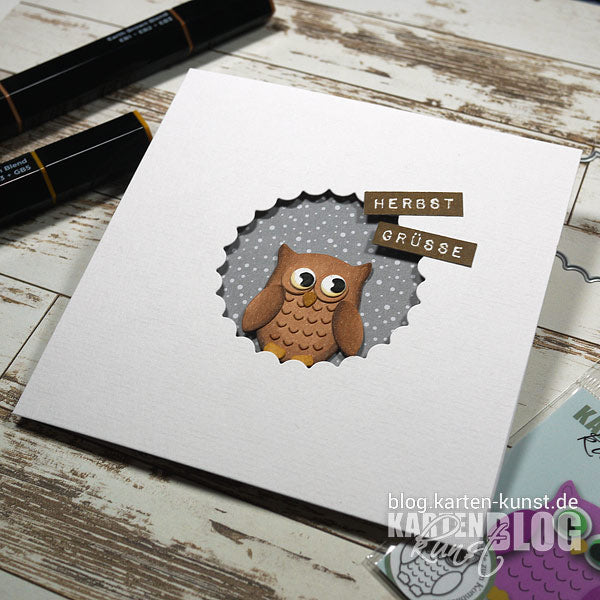 Karten-Kunst Quick Card Friday #24 – Herbst-Eule