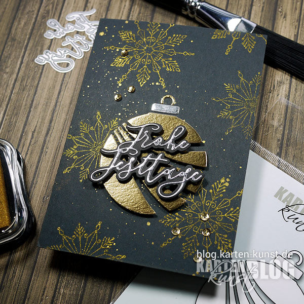 Frohe Festtage in metallic