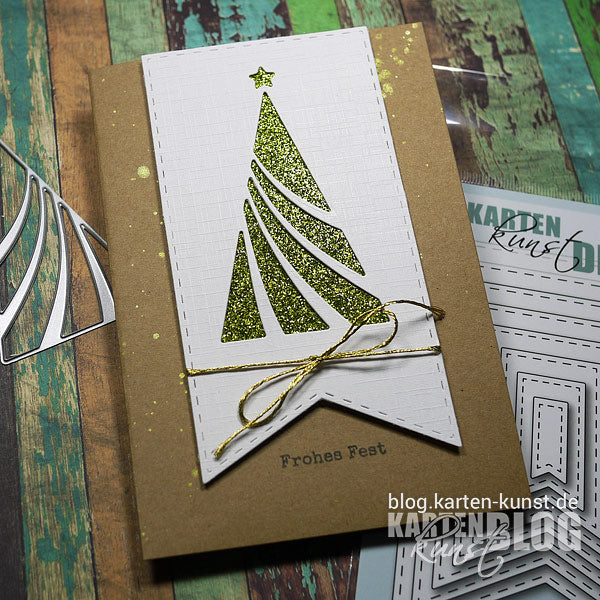 Karten-Kunst Quick Card Friday #33 - Fishtail Ribbons aus dem Stanzen-Release Dez 2021