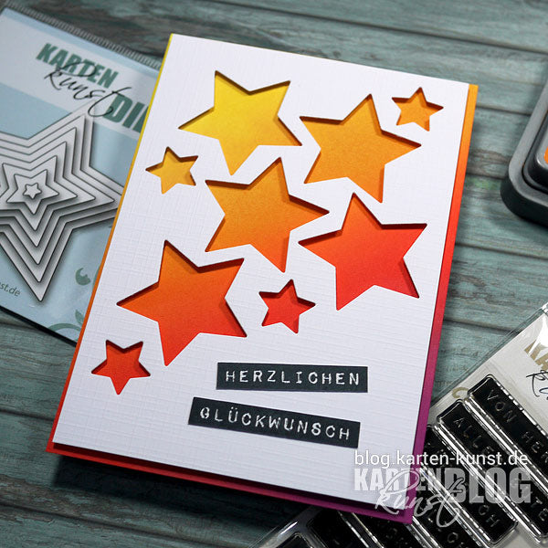 Karten-Kunst Quick Card Friday #35 - Sterne zum Geburtstag