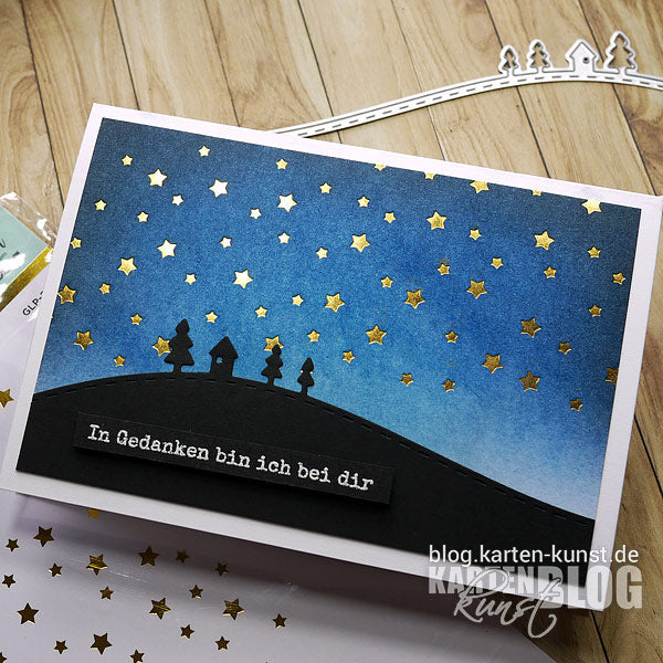 Karten-Kunst Hot Foil Tuesday #03 - Sternennacht
