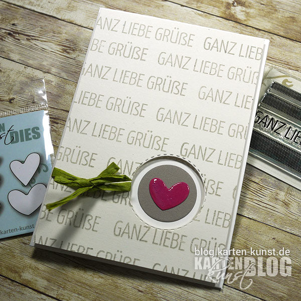 Karten-Kunst Quick Card Friday #44 - Herzchen-Grüße
