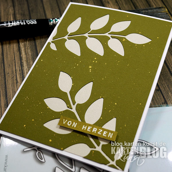 Karten-Kunst Quick Card Friday #45 - Schnelle Blätterkarte