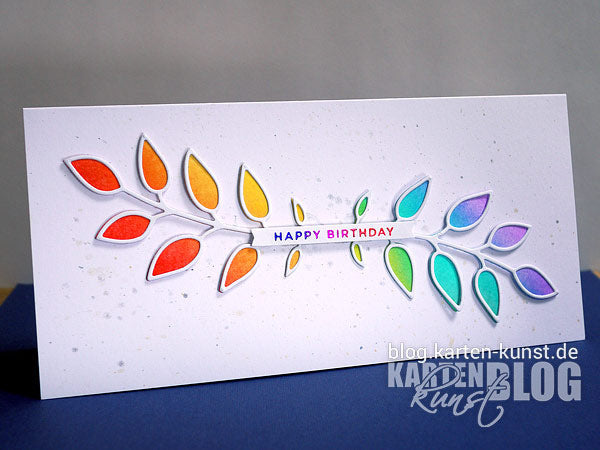 Hot Foil Tuesday #12: Happy Birthday in Regenbogenfarben