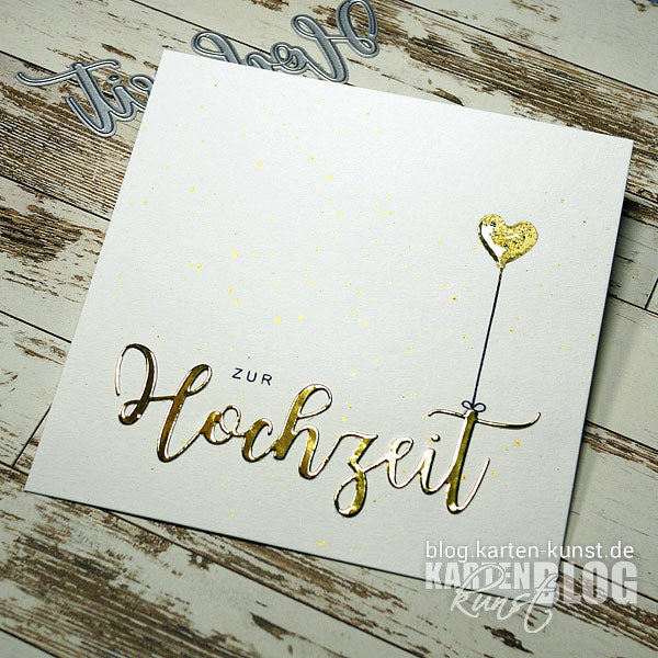 Karten-Kunst Quick Card Friday #58 - Luftballon zur Hochzeit