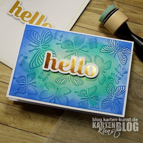 Karten-Kunst Hot Foil Tuesday #15 - Hot Foil auf coolem Hintergrund