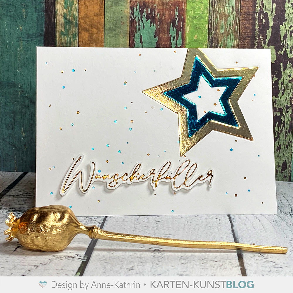 Karten-Kunst Produkt-Woche mit der Hot Foil Plate "Dots" - Punkte Heißprägeschablone