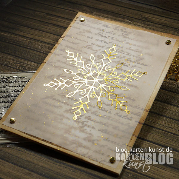 Karten-Kunst Hot Foil Tuesday #25 – Goldene Schneeflocke