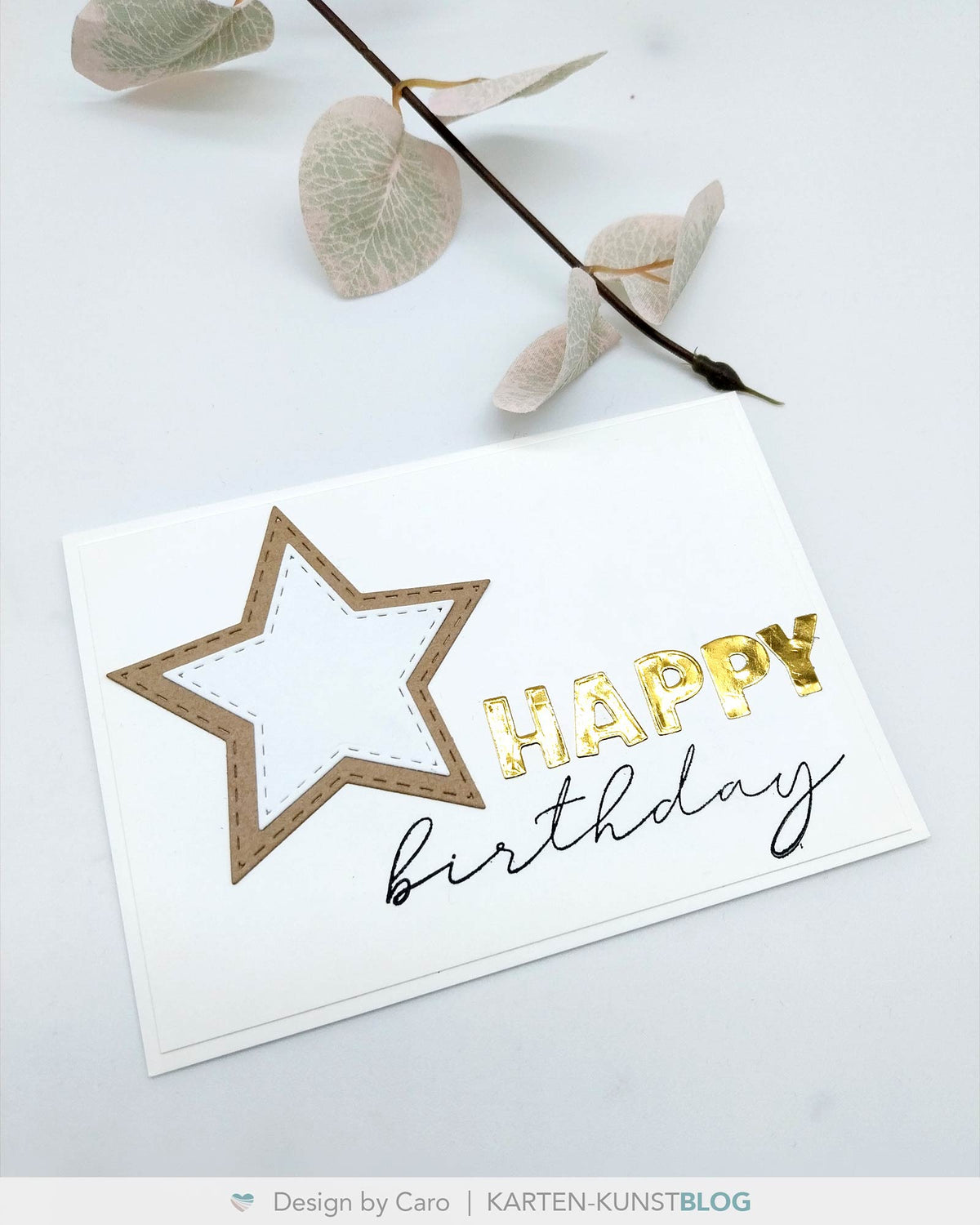 Happy Birthday! Geburtstagskarte mit Sternen