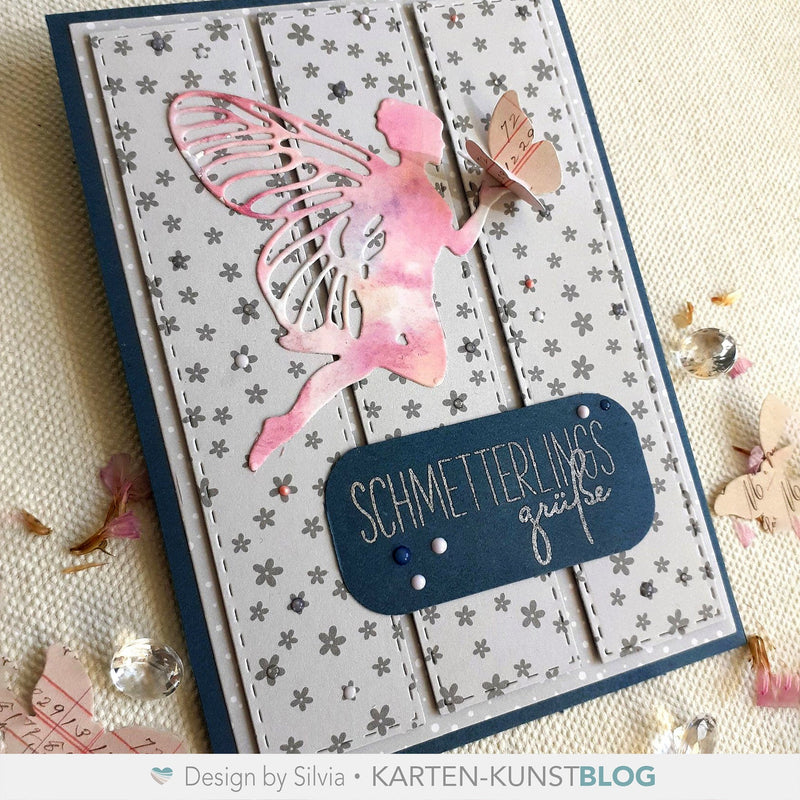 Schmetterlingshafte Grüße – Kartenidee mit dem neuen Card-Designer Nr. 2