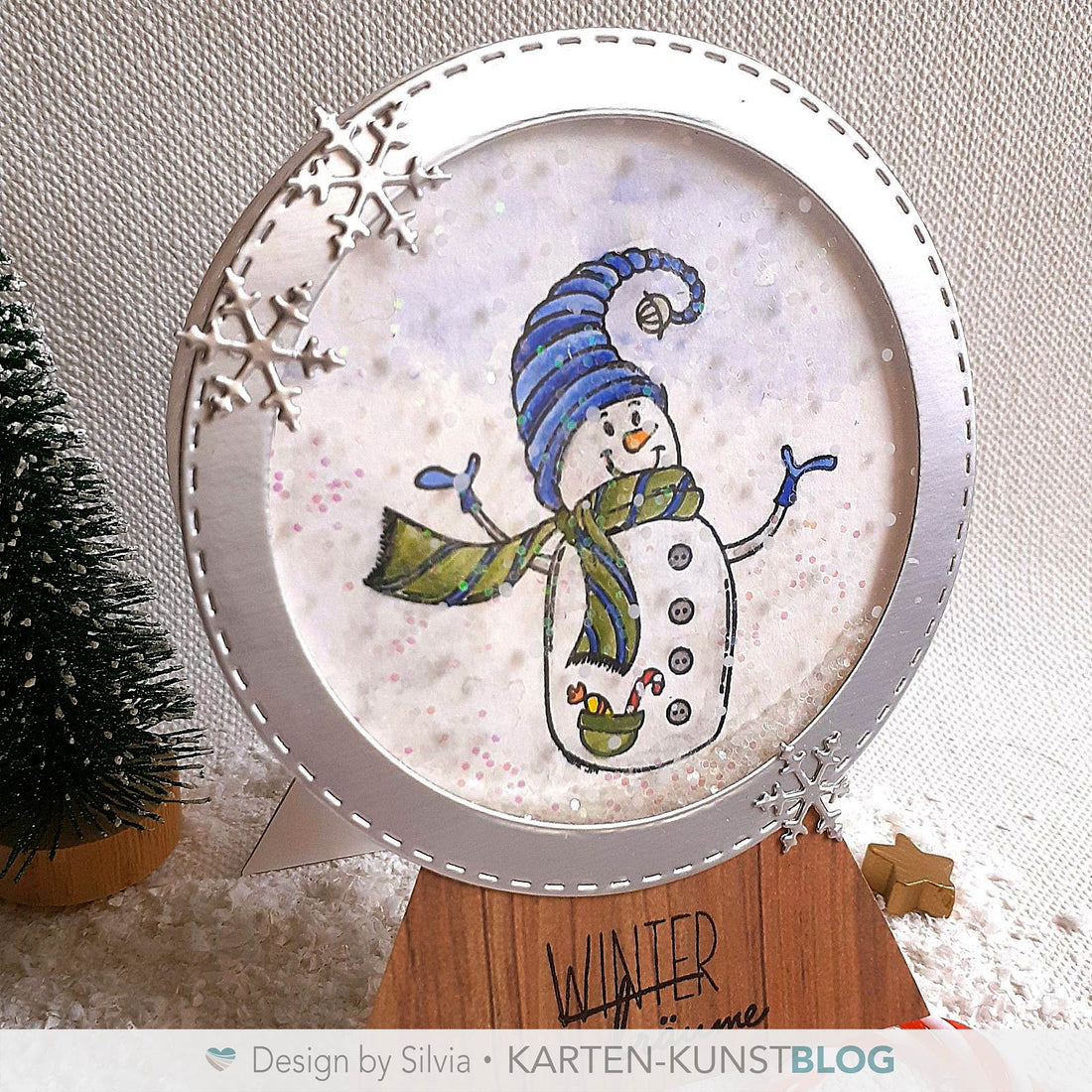 Schneekugel-Karte - mit Anleitung!