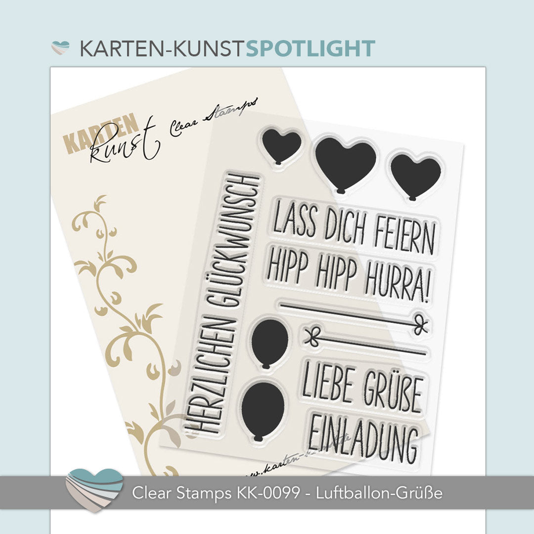 Produkt-Spotlight: Karten-Kunst Clear Stamps KK-0099 - Luftballon-Grüße