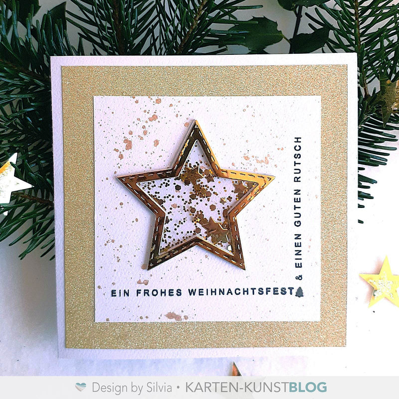 Shaker-Stern mit Glitzerkonfetti