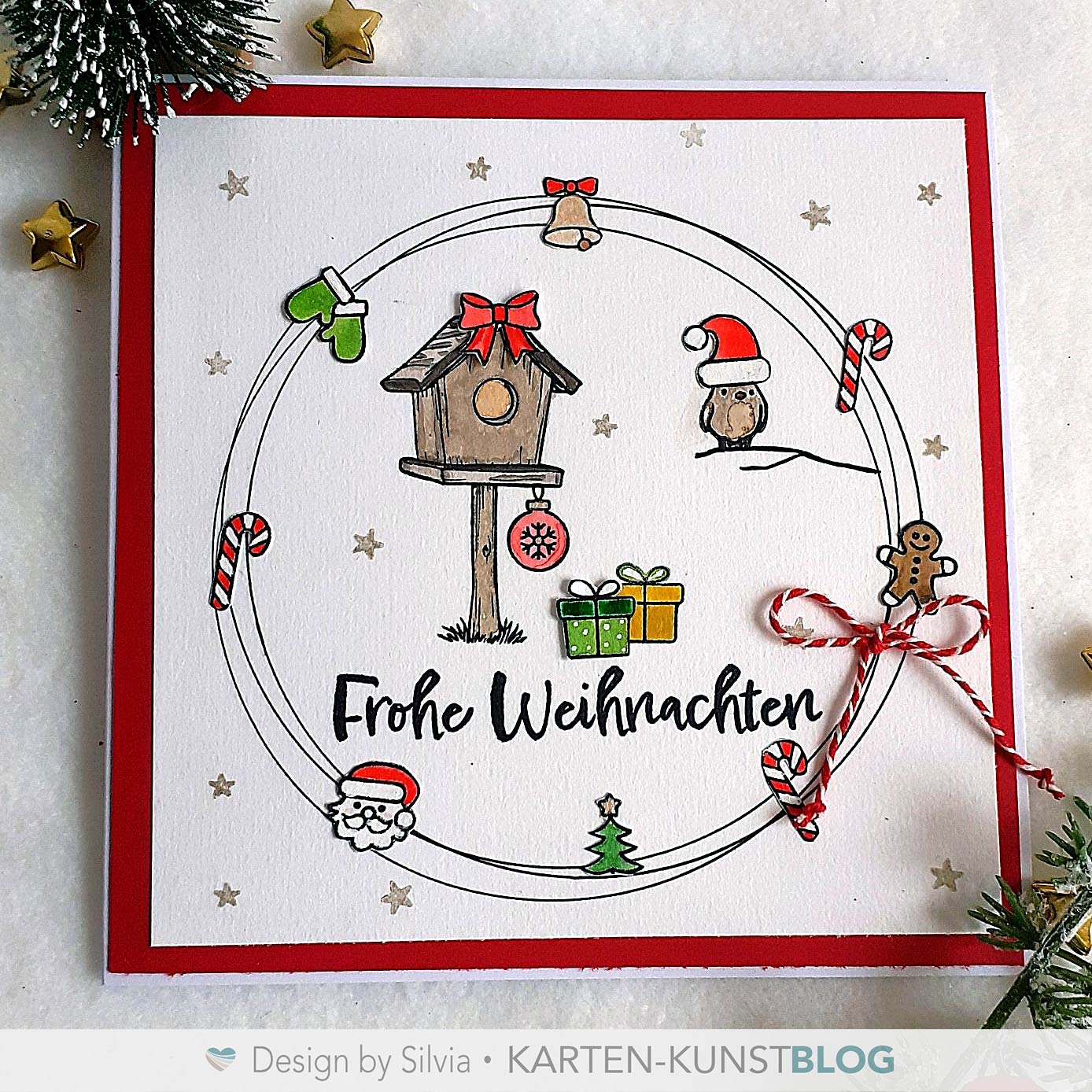 Weihnachtliches Vogelglück – zwei Varianten