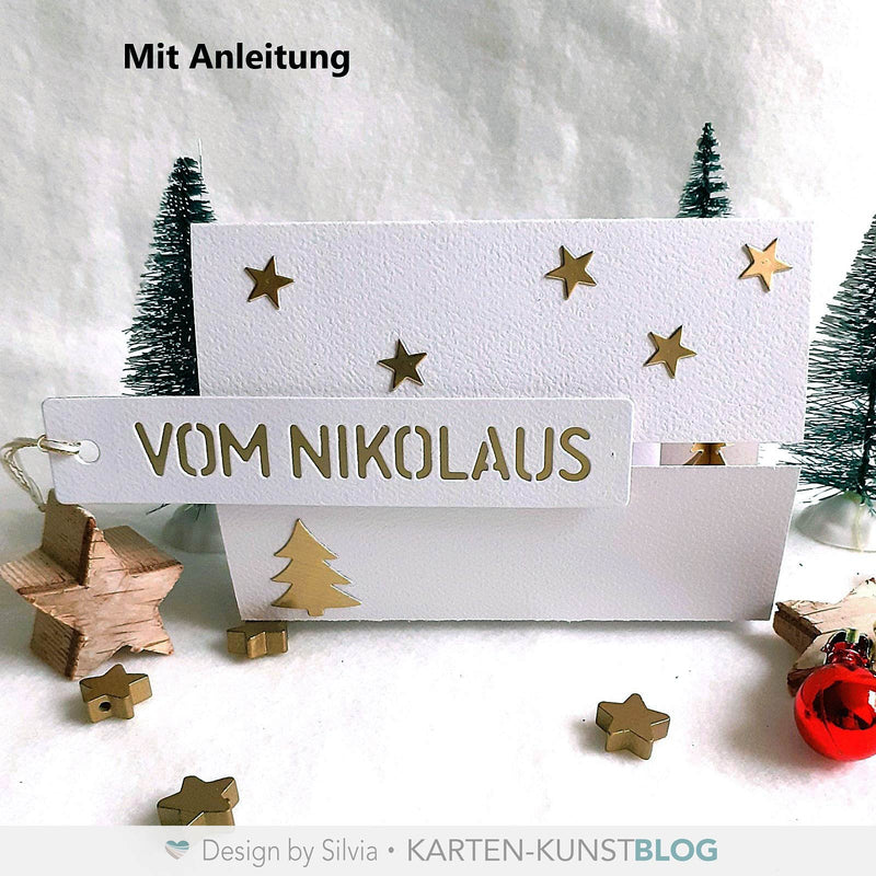 Weihnachtliche Box mit Schiebeverschluss - mit Anleitung!