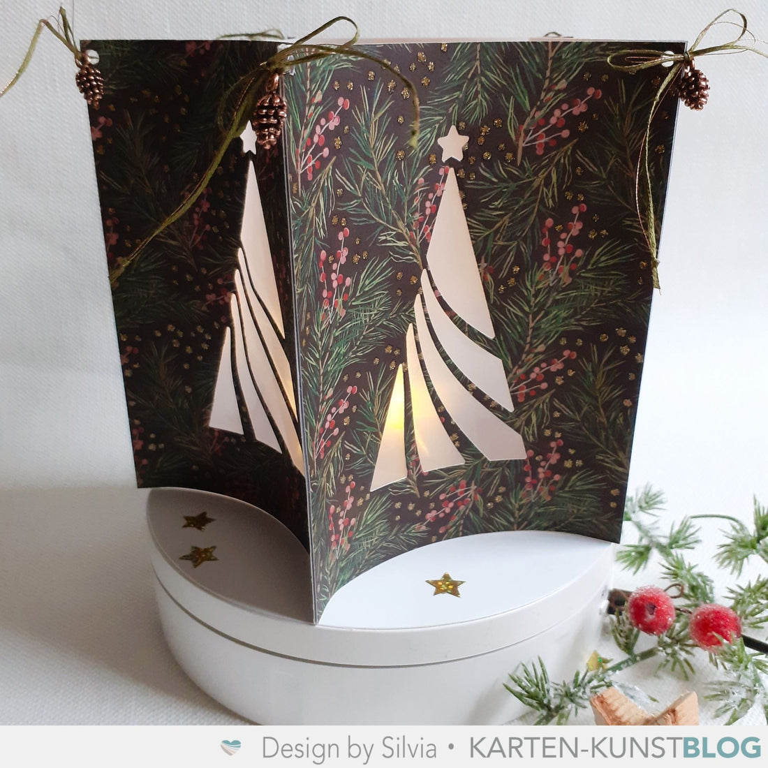 Stimmungsvoller Lichtstern: Kreative Deko mit der Wavy Tree Stanzschablone