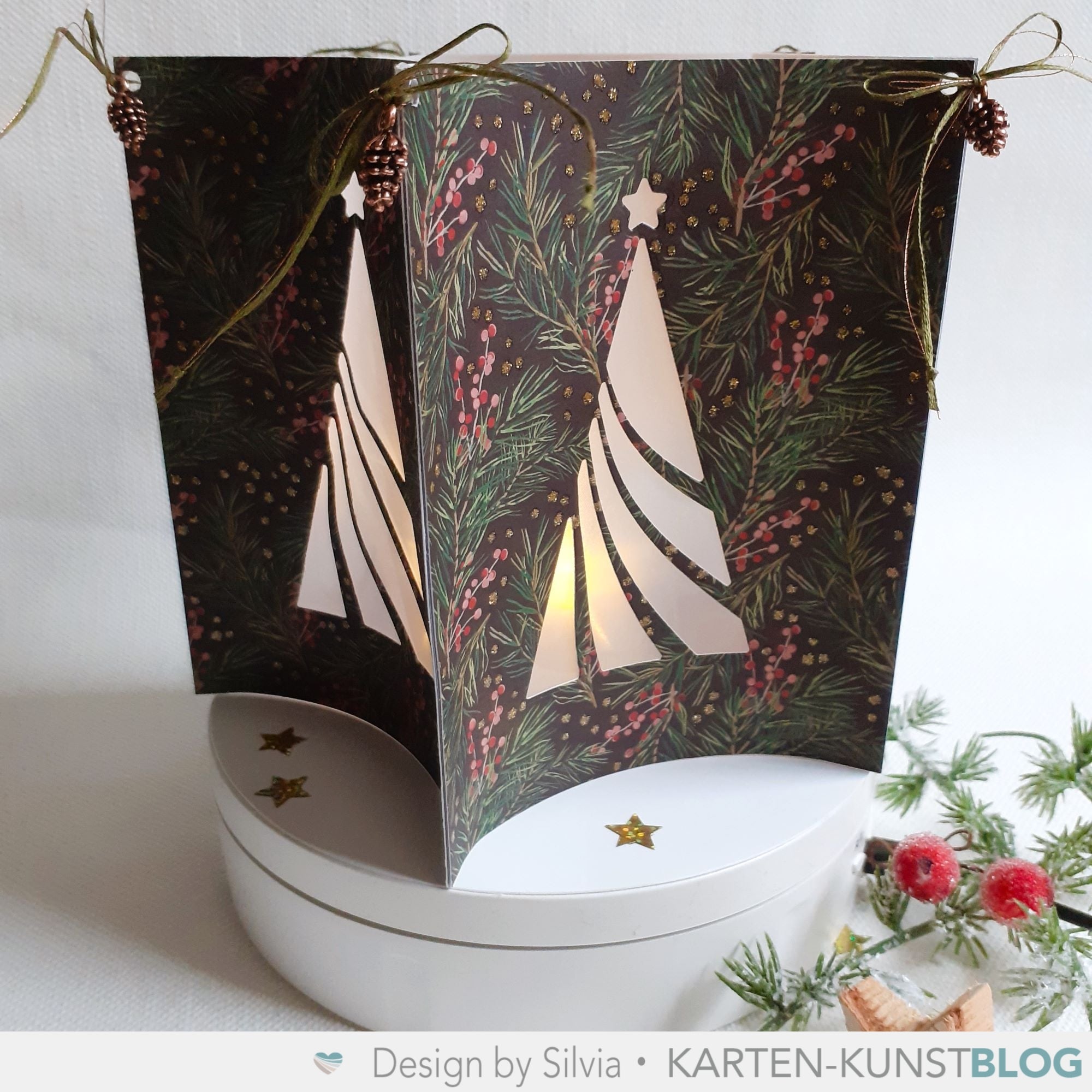 Stimmungsvoller Lichtstern: Kreative Deko mit der Wavy Tree Stanzschablone