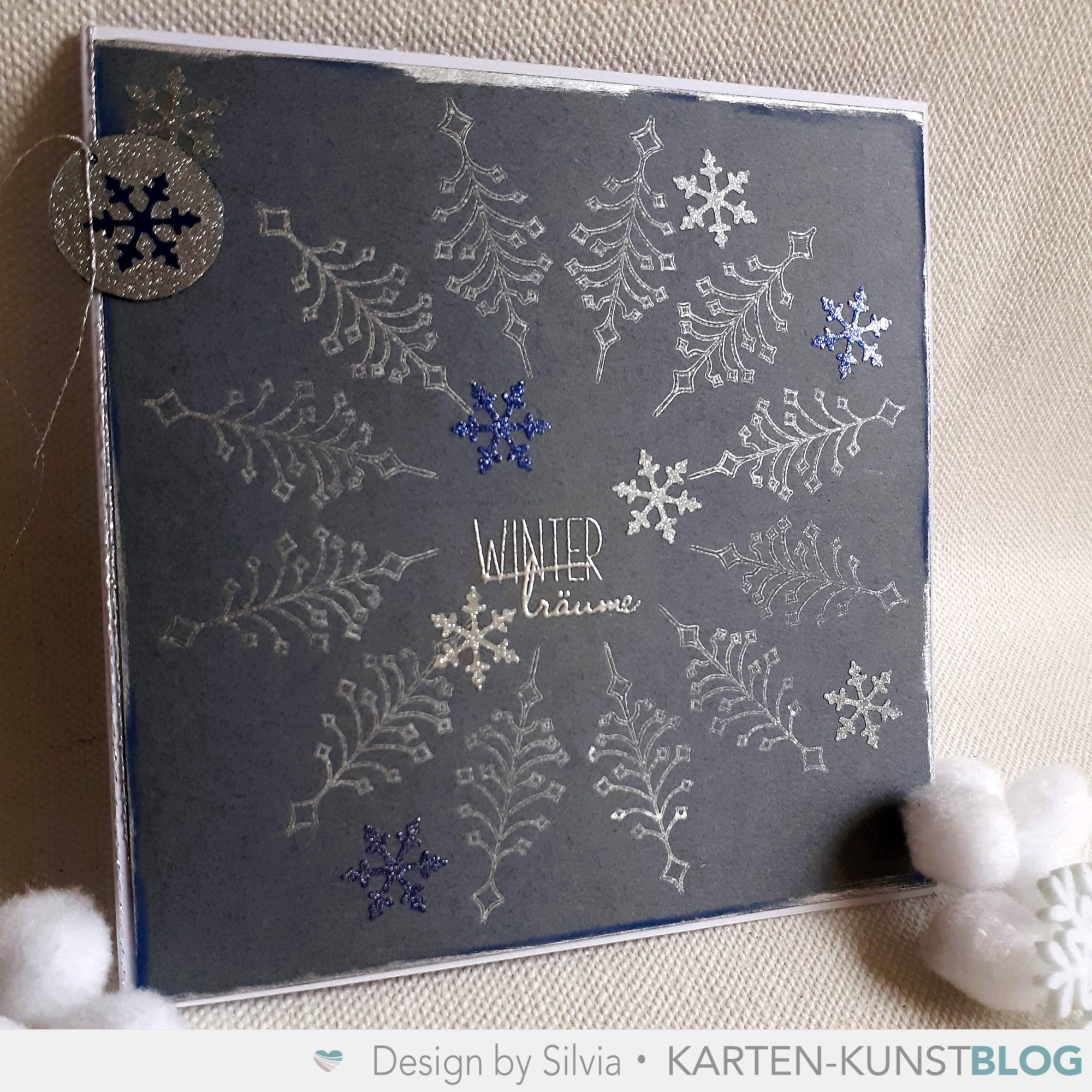Winterträume in Silber: Schneeflockenkarte mit dem Circulus12