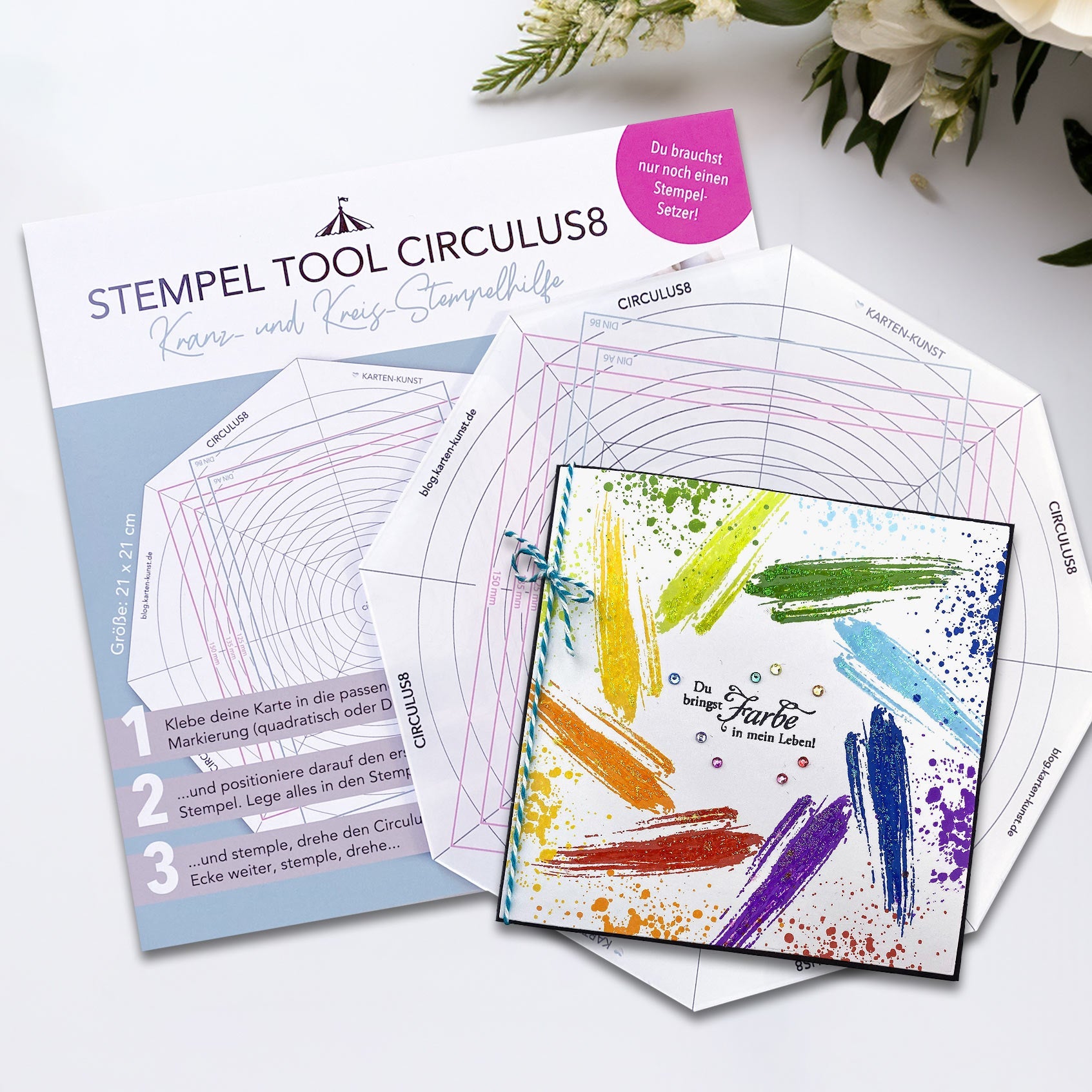 Karten Kunst Anleitung #30 – Das neue coole Kreis-Stempel-Tool Circulus8 vorgestellt und erklärt!