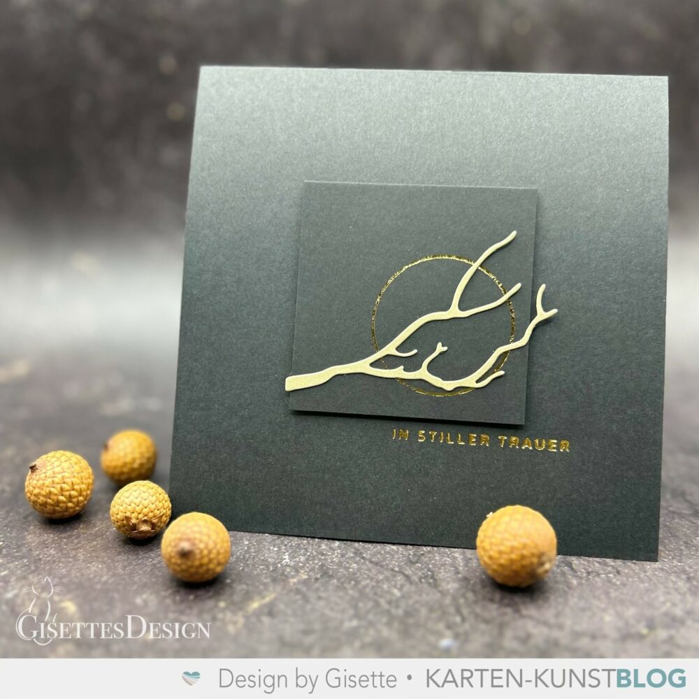 Trauerkarte mit Hot Foil