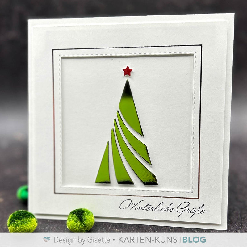 Weihnachtskarte mit modernem Baum