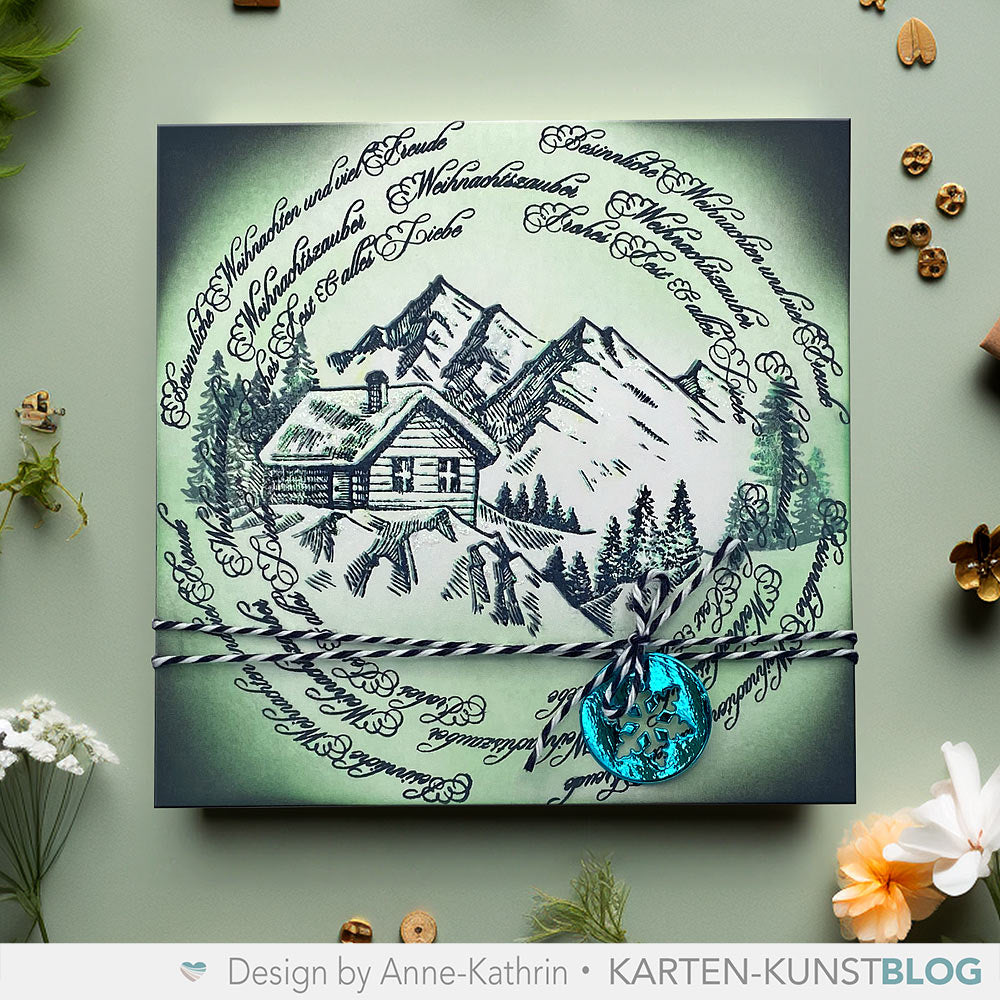 Weihnachts-Sprüche im Kreis gestempelt mit Circulus8