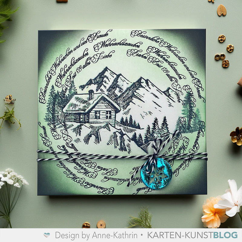 Weihnachts-Sprüche im Kreis gestempelt mit Circulus8