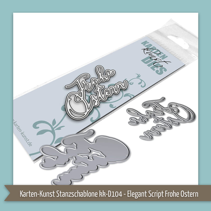 Produkt-Spotlight: Karten-Kunst Stanzschablone kk-D104 - Elegant Script Frohe Ostern