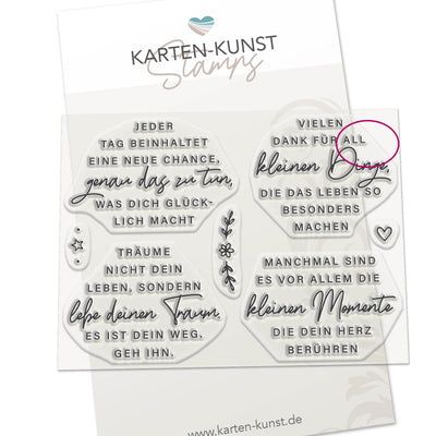 PRODUKTIONSFEHLER Karten-Kunst Clear Stamps KK-0299B - Wünsche für Kreise