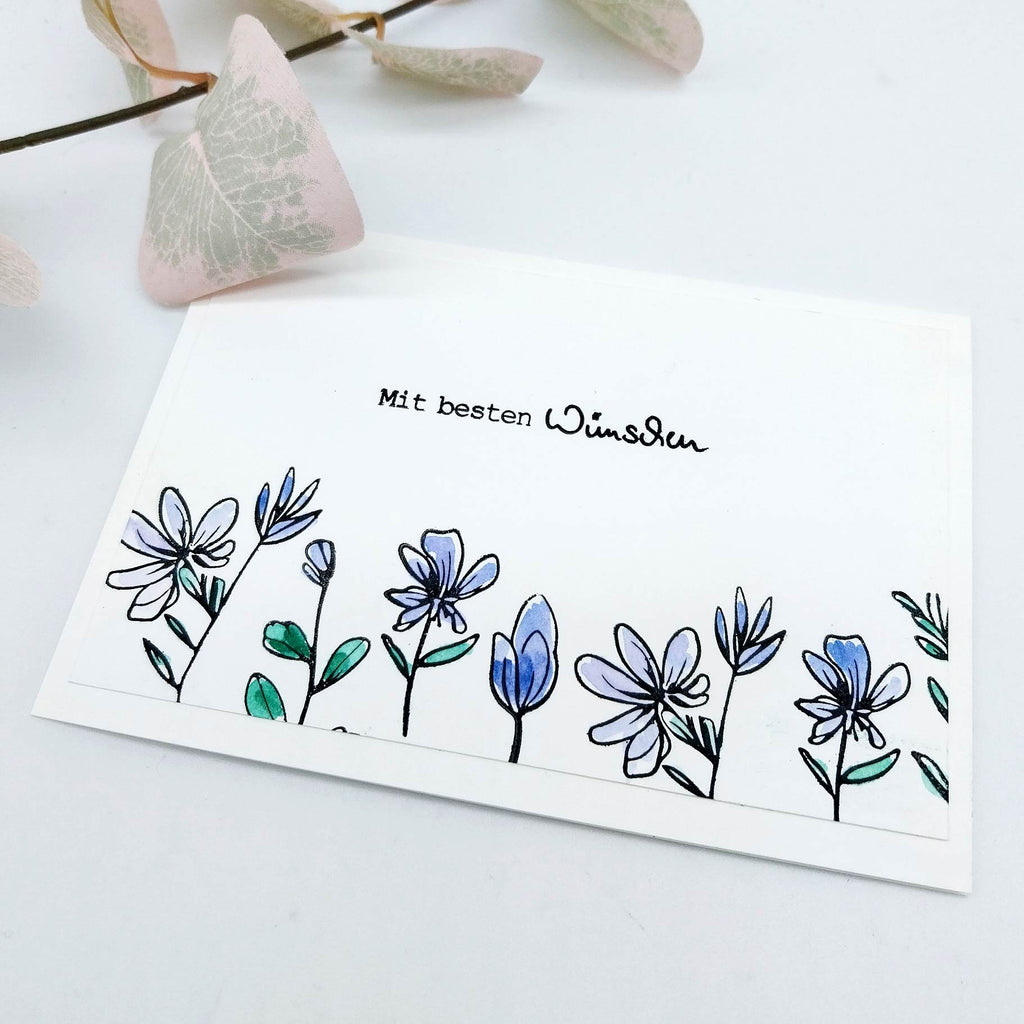 Karten-Kunst Clear Stamps GROSS KK-0257 - Zarte Blumen / Delicate Plants
