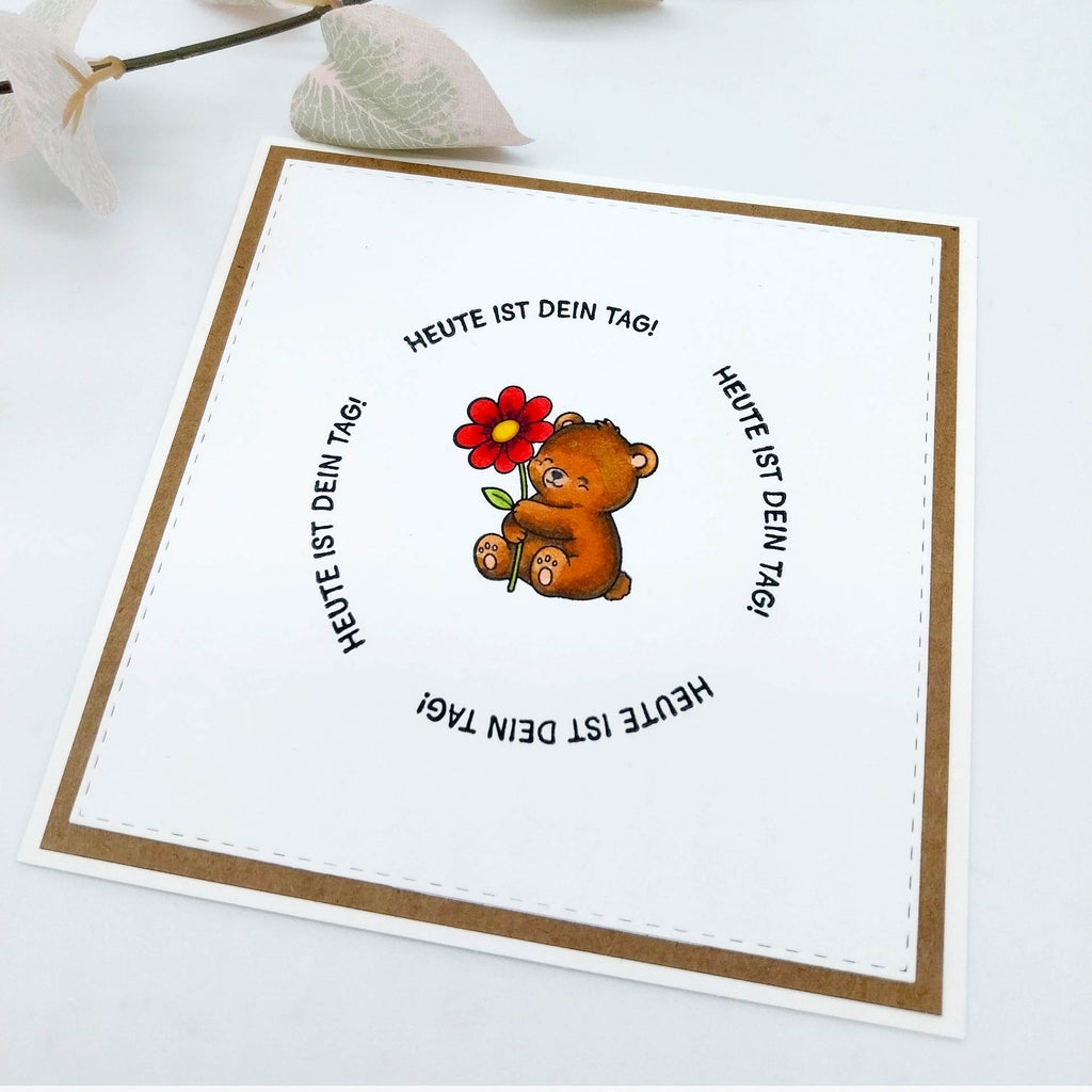 Karten-Kunst Clear Stamps KK-0300 - Tierische Blumengrüße