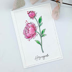 Karten-Kunst Clear Stamps KK-0301 - Elegante Pfingstrose