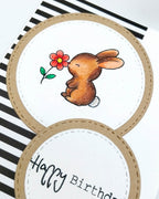 Karten-Kunst Clear Stamps KK-0300 - Tierische Blumengrüße