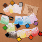 Buntes Stempelkissen-Set mit 12 Farben