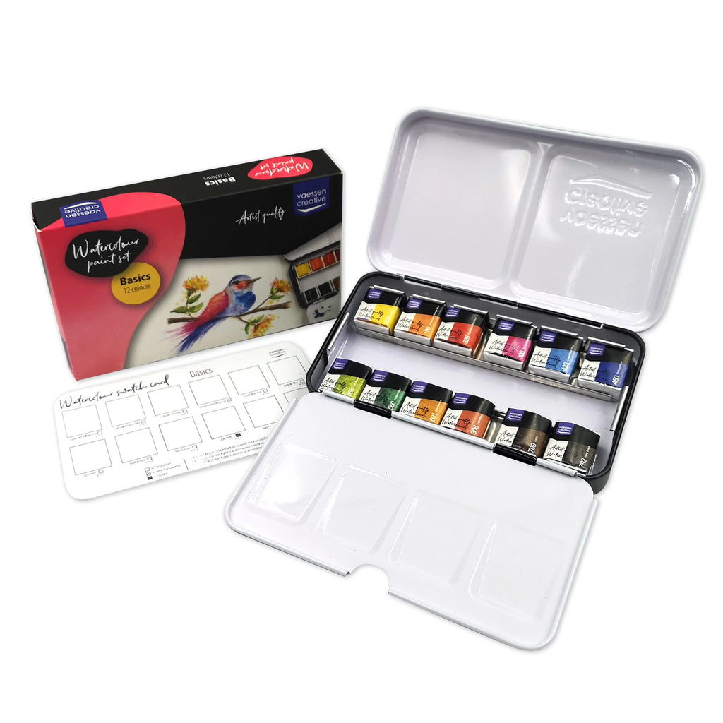 Vaessen Creative Aquarellfarben-Set Basis 12 Farben
