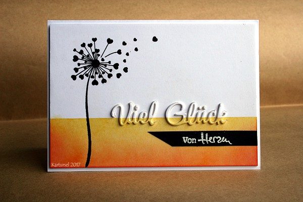 Karten-Kunst Clear Stamps KK-0056 - Herz-Pusteblume