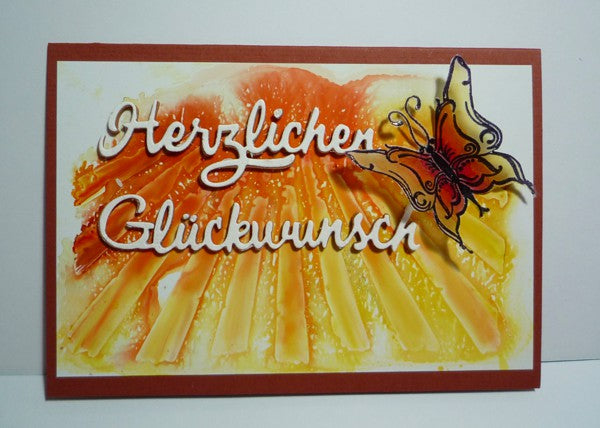 Karten-Kunst Stanzschablone kk-D036 - Große Texte Herzlichen