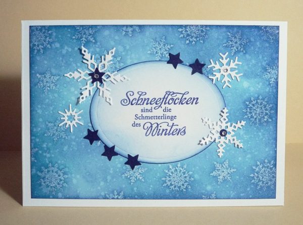 Karten-Kunst Clear Stamps zum Winter KK-0083 - Weise Worte Schneeflocken