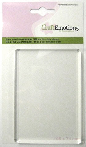 CraftEmotions Acrylblock für Clear Stamps - 7,4 cm x 10,5 cm