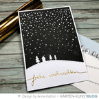 Karten-Kunst Hot Foil Plate kk-HF019 - Schriftzug Frohe Weihnachten