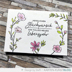 Karten-Kunst Clear Stamps Groß KK-0257 - Delicate Plants / Zarte Blumen