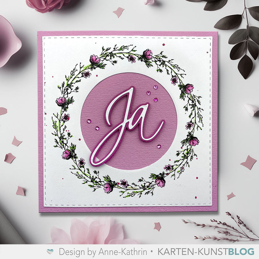 Karten-Kunst Clear Stamps KK-0270 - Circulus Romantischer Kranz