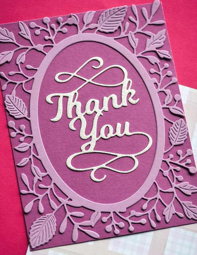 Poppy Stamps Stanzschablone - Thank you Poe Script