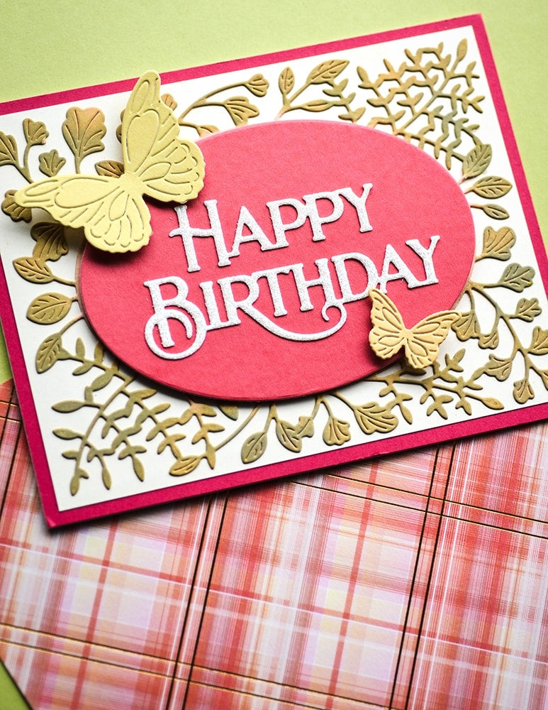 Poppy Stamps Stanzschablone - Happy Birthday Poe Script