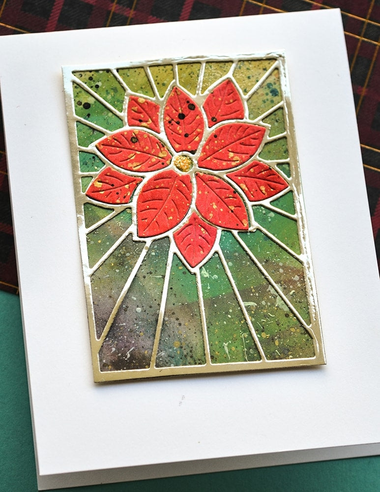 Poppy Stamps Stanzschablone - Stained Glass Poinsettia